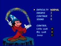 Fantasia sur Sega Megadrive